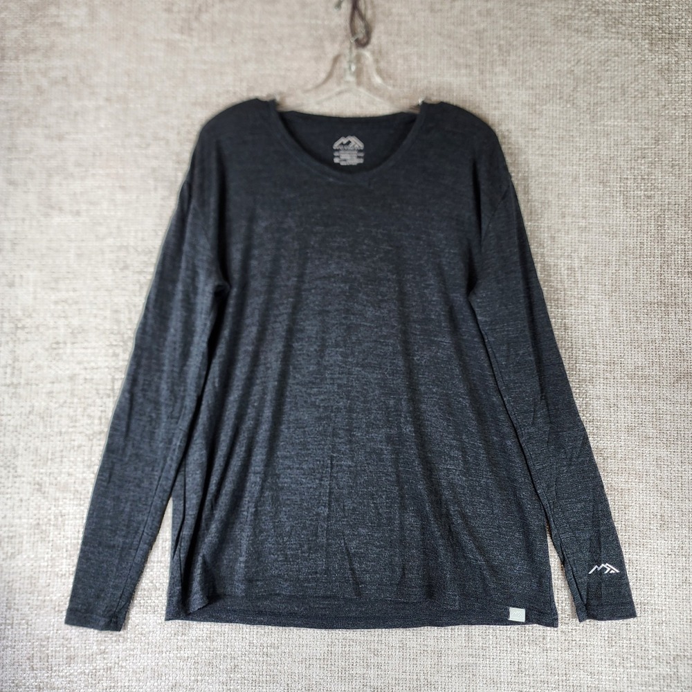 Merino Tech 100% Superfine Merino Wool Lite Womens XXL Gray Baselayer Top Shirt